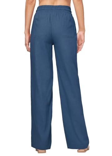 Image of Willit Women Linen Pants Wide Leg Palazzo Trousers 29 inch /31 inch / 33 inch