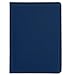 Euousu A5 Padfolio Business Portfolio Folder,Junior Size Document Folder Organizer, Padfolio with Interior Pocket and Pen Loop, 5 x 8 Writing Pad Included, Navy Blue.