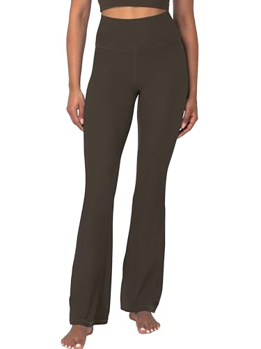Leggings acampanados Sunzel para un look casual de yoga en color marrón y talla M