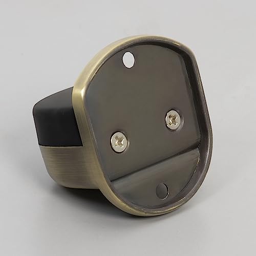 Image of Plantex Premium Floor Mounted Door Buffer /Sound Dampening Rubber Buffer for Bed Room /Living Room /Kitchen /Bathroom Door /Stops for Door - (Brass Antique)