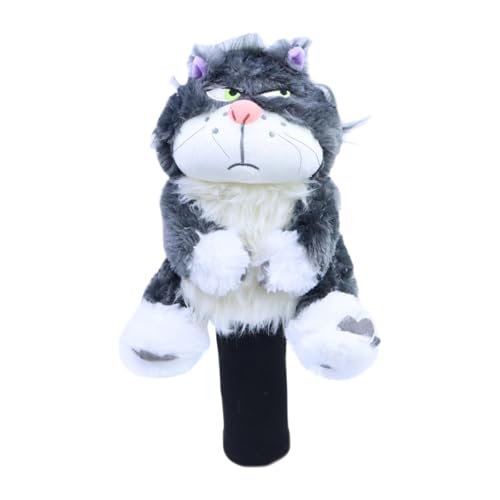Vaveren Golf Club Head Cover Golfer Gift Cute Wear Resistant Animal Shaped Training Supplies Plush Golf Head Cover Protective Sleeve