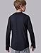 4 Pack: Youth Boys Long Sleeve Shirts Dry Fit Athletic Clothes for Teens, Kids Active Performance Tshirts with Thumb Holes (Set 5, Large)