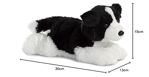 Aurora, 31566, Flopsies Border Collie, 30cm, Plüschtier, schwarz/weiß