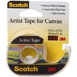 3M (3-Pack) Scotch Artist Tape for Canvas .75 inch x 10 Yard FA2010