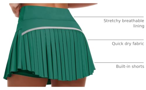 Image of JoyGirl Womens Pleated Tennis Skirt with Shorts High Waisted Golf Skort Mini Skirt Workout Skirt Athletic Skorts with Pockets