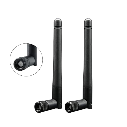 Image of WiFi Bluetooth Antenna 2 Pack & Pigtail 2 Pack, 5Ghz 2.4Ghz 3dBi WiFi Card Antenna, 8-Inch RP SMA-Female to IPEX4 /MHF4 Cable for M.2 NGFF Network Card and Routers