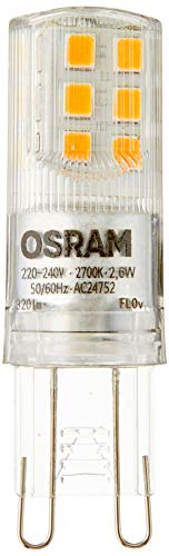 Osram Base LED Light Pin, Pin Lamp with G9 Base, 2.60 W, for 30 W Bulb, Warm White (2700 K), Pack of 10, 30w Replacement