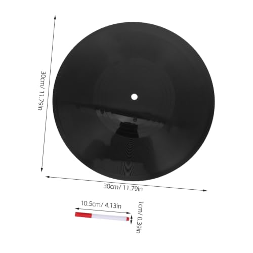 Disco de vinilo negro personalizable con marcador para decoraciones en casa 3
