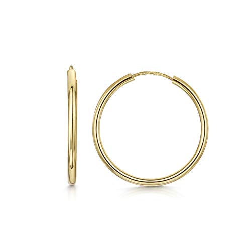 Preisvergleich Produktbild Amberta 9 Kt Gelbgold - Ohrringe - Klassische Damen Kreolen - 20 mm Durchmesser