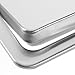 Luxshiny Stainless Steel Square Trash Can Lid Replacement Embedded Swing Flap Cover, Kitchen and Bathroom Waste Bin Lid Built-in Countertop Garbage Bin Cap 10.70x7.36x1.29 Inch Silver