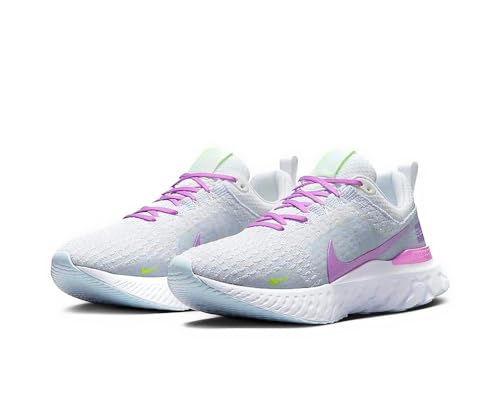 Nike Womens React Infinity (White/Rush Fuchsia-Blue Tint - Purple, US Footwear Size System, Adult, Women, Numeric, Medium, 10)2