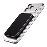 【業界初のチタン金属・14mmの超薄型】Yamisan Magsafe対応 モバイルバッテリー 10000mAh 軽量 PD20W急速充電 マグネット式 ワイヤレス充電器 スマホ充電器 大容量 両台同時充電 Type-C入出力兼用 マグセーフ充電器 iPhone16/15/14/13/12シリーズ対応 コンパクトで機内持ち込み可 旅行/出張/災害用 PSE認証済み（チタンブラック）