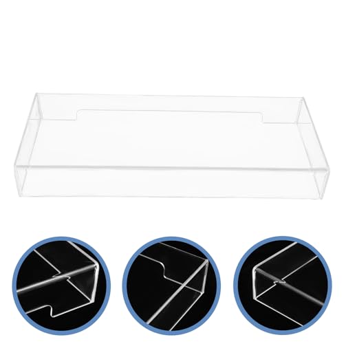 Funda de teclado acrílica transparente, protector desmontable resistente al polvo 4