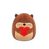 Squishmallows Original 5in Joanne The Brown Otter Holding Heart – Official Jazwares Plush (Little)