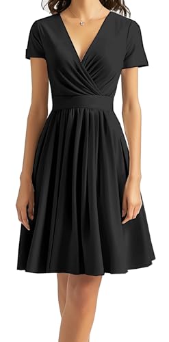 Image of DinyIn Women's 2025 Summer Short Sleeve Casual Dresses