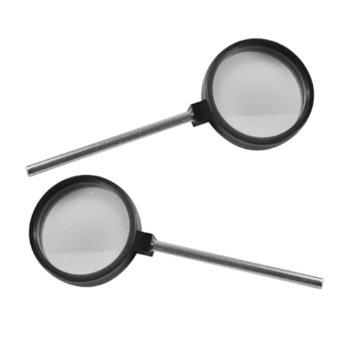 HOMOCONO Optical Glass Lenses 2pcs Handheld Concave Convex Lenses for Physics Teaching Applications