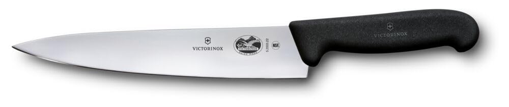 Victorinox 22cm Siyah Dilimleme Şef Bıçağı, Blisterli Paket