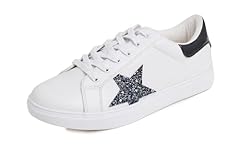 White Glitter Night Blue Star