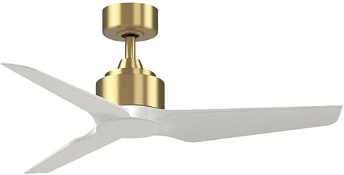 Miniatura 4 de TriAire Custom - Ventilador de techo de 3 aspas, 12.42 pulgadas de alto y 44 pulgadas de ancho, acabado blanco mate, color nogal oscuro Mate