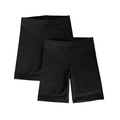 Image of Girls Tights & Short for Girl Kid in Solid Colours | Soft Stretchable Fabric - Ideal for Sports, Yoga - Pack of 2