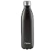 Produktbild FLSK Isolierflasche 750ml MIT Gravur (z.B. Namen) Black schwarz ** Trinkflasche hält 18 Stunden heiß und 24 Stunden kalt, 100% Dicht, Kohlensäurefest, mit Namensgravur