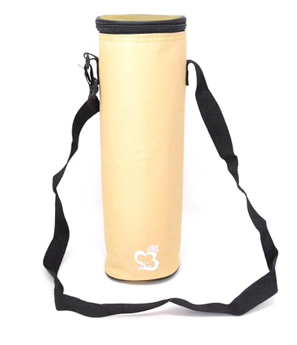 Bolsa Térmica para Botellas de 1,5 litros, con Correa Ajustable, Color Beige, para Camping y Senderismo