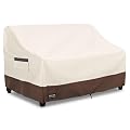 UNARK Patio 3-Seater Sofa Cover, 3 Seater Outdoor Couch Cover Waterproof Couch Covers Fits up to 79W x 37D x 35H Inches, Waterproof Heavy Duty Patio Furniture Covers, Beige and Brown
