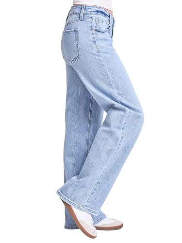 YMI Women's Brittany Low Rise Wide Leg Jeans2