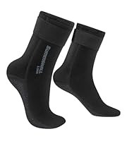 Summshall Neoprene Socks, 3mm Wetsuit Socks Thermal Swimming Socks for Men Women Anti-slip Warmth Neoprene Socks for Diving Snorkeling Cold Water Swim Sea Sailing Kayaking, XXL, Black