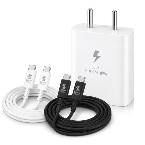 Image of 45W Fast Charger with 4 USB Type-C Cables Combo | GaN Wall Adapter + Type-C to Type-C Cable Set (Black & White)