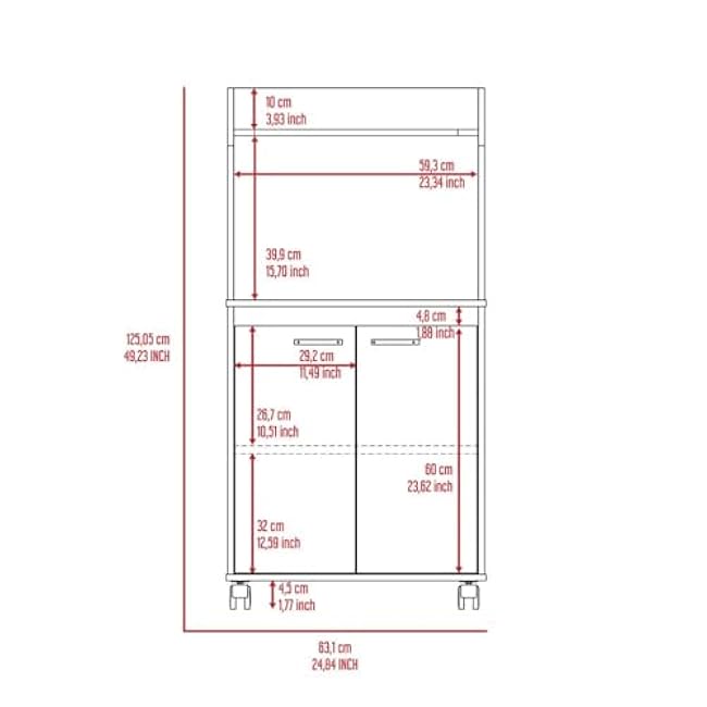 1-Shelf 2-Door Kitchen Pantry White,for Restaurants-WHq9avl1