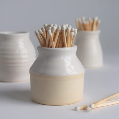 Henro Company Match Striker - Handmade in North Carolina | Works with ALL MATCHES- 2.25" x 2.5", Candle Accessory Mini pottery, Gift, safety matches (Without Matches) - Thumbnail 6