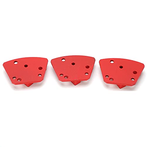 3 Stück 30# 6-Loch Gerade 2 Zähne Trapez-Diamant-Schleifschuhe für Alle Betonschleifer,Diamant-Schleifschuhe,