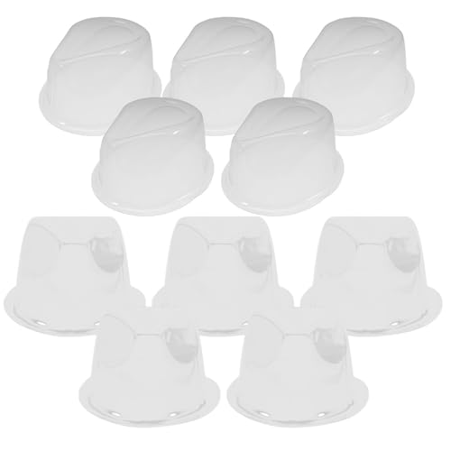 FRCOLOR 10 Soportes Interiores de Sombrero Vaquero de Pvc para Adultos, Circunferencia 57 Cm, 5 Moldes para Sombrero de Copa 5 Moldes Gota, Organizador y Moldeador para Exhibición