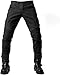 Produktbild Fashionapple Motorradhose für Herren, Motorradjeans aus atmungsaktivem von hoher Qualität Straight Fit mit abnehmbaren Schutzpads für Racing Fahrrad (Schwarz, L)