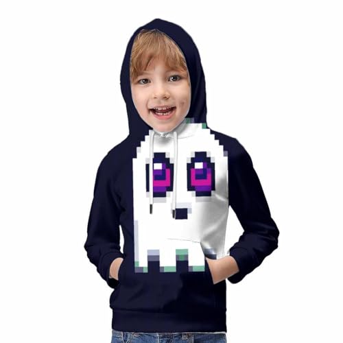 Sweat-shirt pour garçons et filles lavable en machine avec capuche confortable et poche 3D - 5