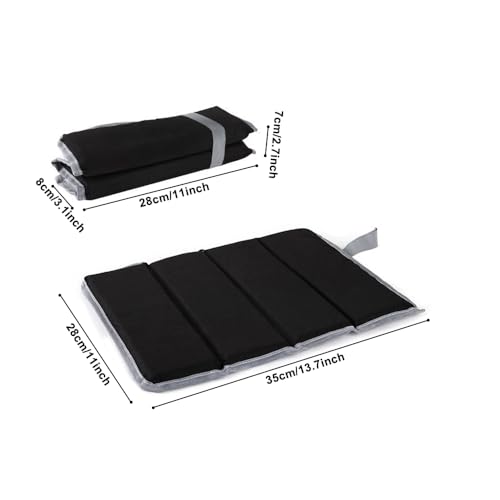 2PCS Camping Seat Cushion, Foldable Insulated Sitting Pad Portable Waterproof Foam Mat with Storage Bag for Picnic Outdoor Hiking Mountaineering