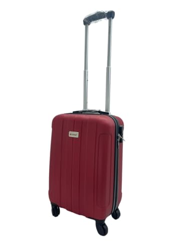 Mala de Bordo de Viagem ABS 4 Rodas Bagagem de Mão até 10kg (Vermelho)