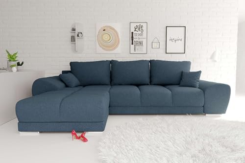 99rooms Antalya Ecksofa Polsterecke Eckcouch Strukturstoff Neve Dunkelblau, mit Ottomane Links, mit Schlaffunktion 99rooms Antalya Ecksofa Polsterecke Eckcouch Strukturstoff Neve Dunkelblau, mit Ottomane Links, mit Schlaffunktion