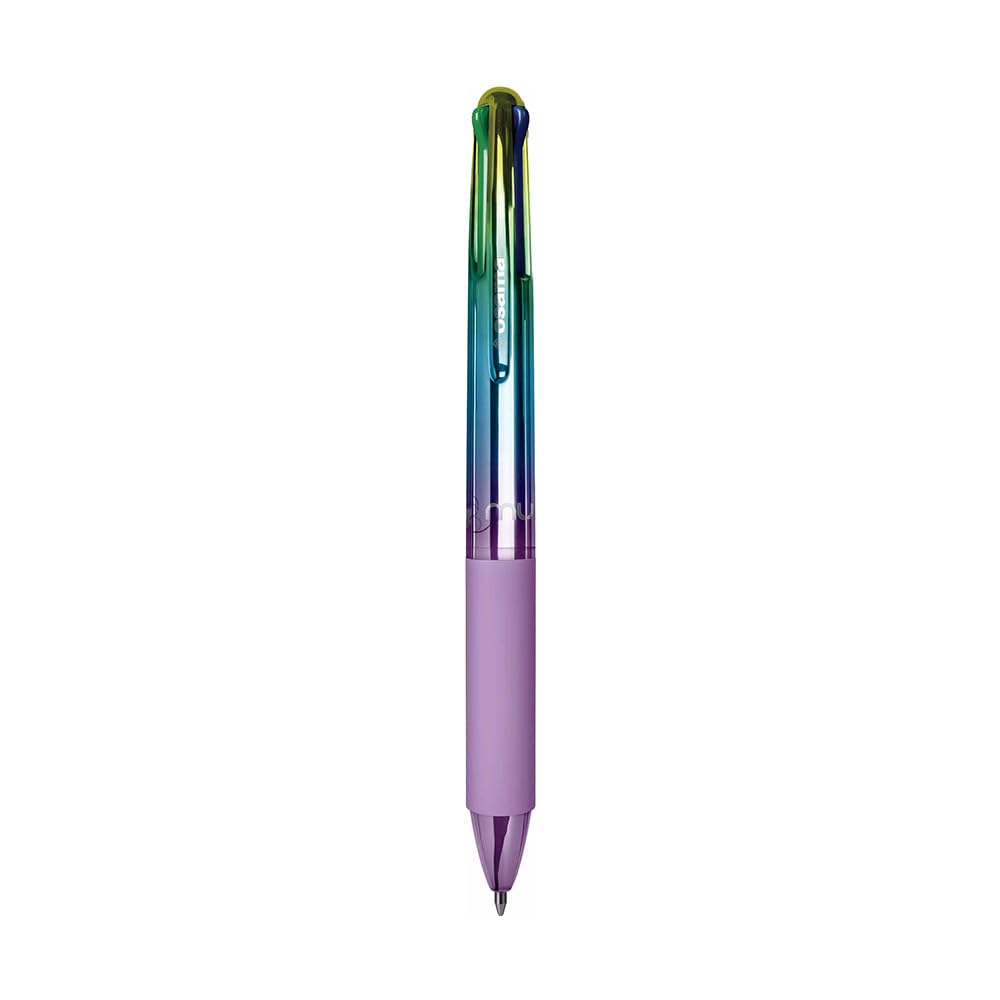Stylo 4 Couleurs OSAMA Multi Rainbow - Pointe 1mm - Encre Bleu, Rouge, Vert, Noir - Design Arc-en-Ciel