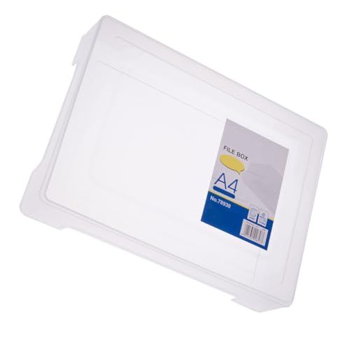 SHERCHPRY Plastic Document Organizer Box for A4 Files and Papers, Water-resistant Pp Material, Lightweight Storage Box Keeps Documents Neat and Orderly, for Home and Living Room Use - Image 2