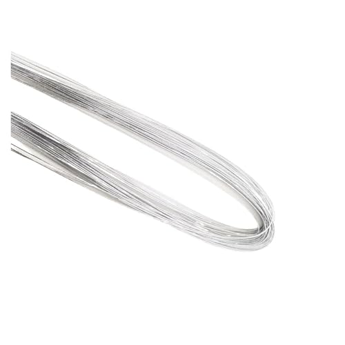 Floral Wire 50pcs 80cm Long Wire Artificial Branches Twigs Iron Used for DIY Nylon Stocking Flower Making Accessories(Silver)
