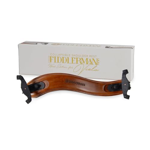 Fiddlerman Wood Viola Shoulder Rest for 15-16.5' Violas, Collapsible and Height-Adjustable Feet