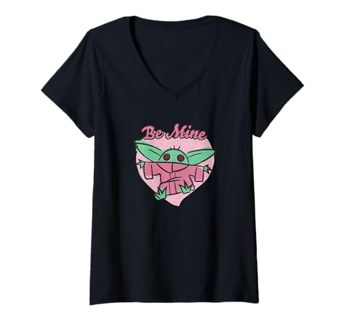 T-Shirt Star Wars The Child cadeau Saint-Valentin original col V pour femme
