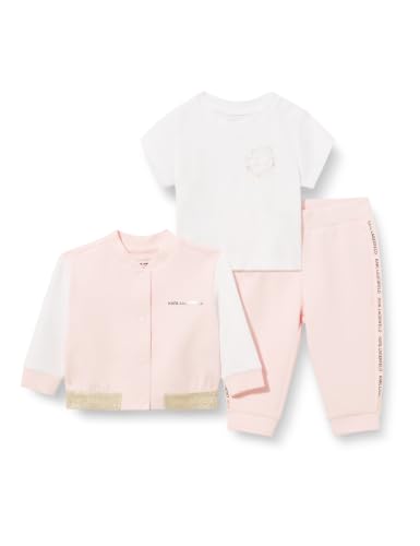 Ensemble de sport Karl Lagerfeld Kids rose pour bébé avec finitions haut de gamme