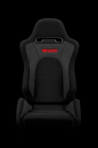 Braum BRR3-BKRD S8 Series Sport Reclining Seats44; Black & Red