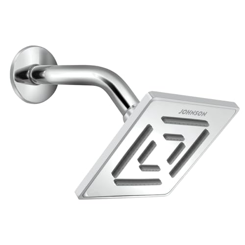 Johnson Splash Square Overhead Rain Shower Without Shower Arm| SS304 Material | Rotating head Overhead Shower|Single-Flow Setting |Anti-Corrosion | 1 Year Warranty (S0406CAMZ- Chrome) (B0D35SNHCB) Amazon Price History, Amazon Price Tracker
