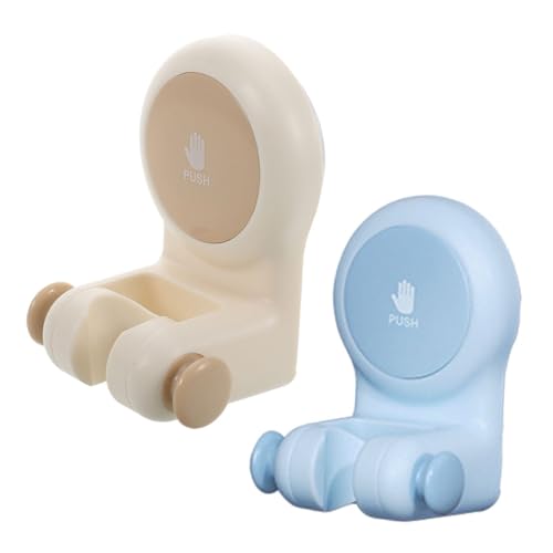 Amosfun 2 Piezas Soporte de Ducha Soporte de succión Soporte de Cabezal de Ducha de succión Soporte de baño Soporte Resistente al Agua Soporte de Pared para Cabezal de Ducha el plastico