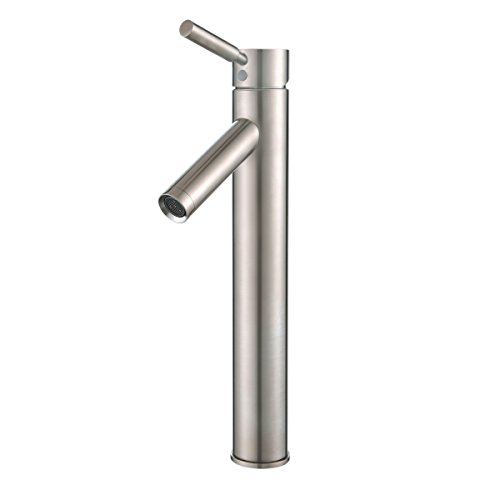 Kraus FVS-1002SN Sheven Single Lever Vessel Bathroom Faucet Satin Nickel