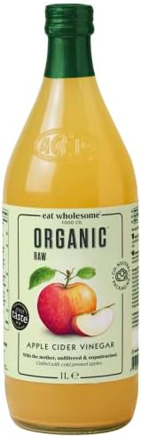 Eat Wholesome Organic Raw Apple Cider Vinegar Unfiltered with The Mother, in Box, 1 l (Pack of 1)